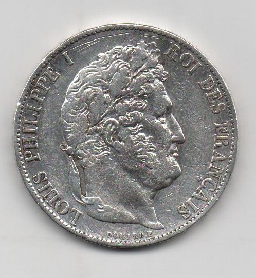 FRANCIA DEL AÑO 1848 DE 5 FRANCOS L. PHILIPPE I